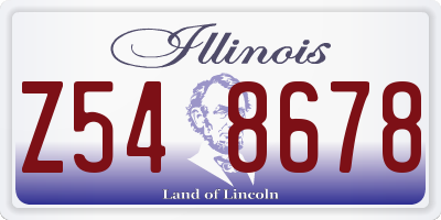 IL license plate Z548678