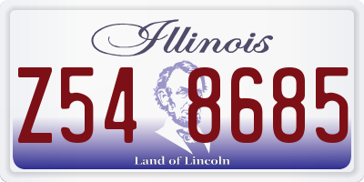 IL license plate Z548685