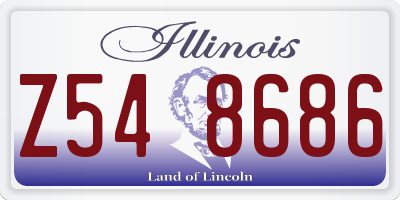 IL license plate Z548686