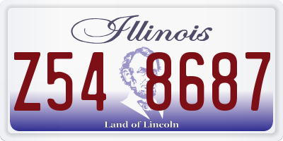 IL license plate Z548687