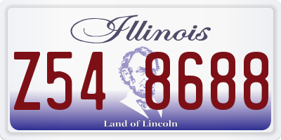 IL license plate Z548688