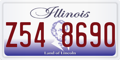 IL license plate Z548690