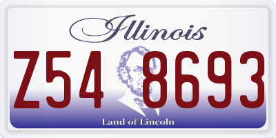 IL license plate Z548693
