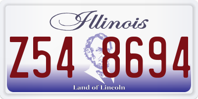 IL license plate Z548694