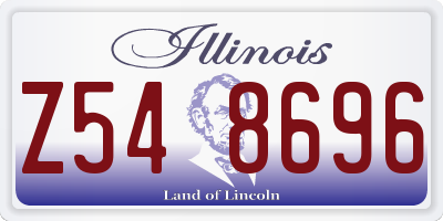 IL license plate Z548696