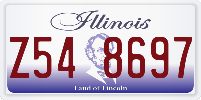 IL license plate Z548697