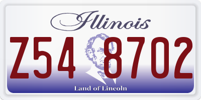 IL license plate Z548702