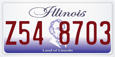 IL license plate Z548703