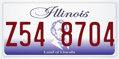 IL license plate Z548704