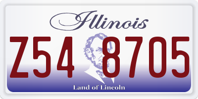 IL license plate Z548705