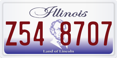 IL license plate Z548707