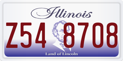 IL license plate Z548708