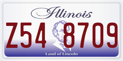 IL license plate Z548709