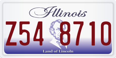IL license plate Z548710