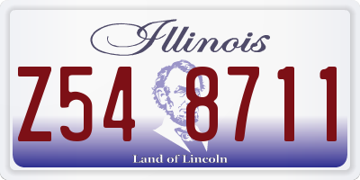 IL license plate Z548711