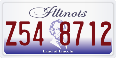 IL license plate Z548712