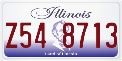 IL license plate Z548713