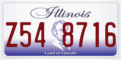 IL license plate Z548716