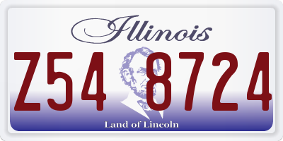 IL license plate Z548724
