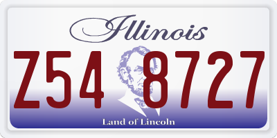 IL license plate Z548727