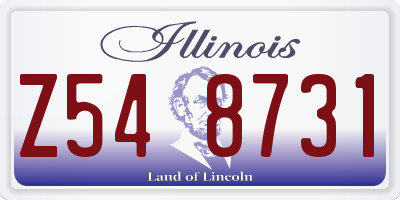 IL license plate Z548731