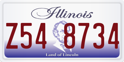 IL license plate Z548734
