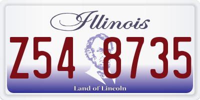 IL license plate Z548735