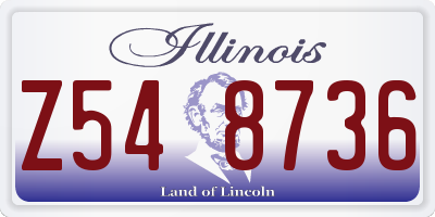 IL license plate Z548736