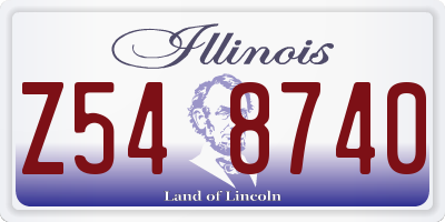 IL license plate Z548740