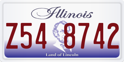 IL license plate Z548742