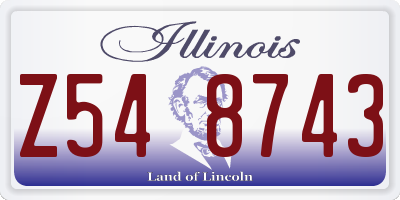IL license plate Z548743