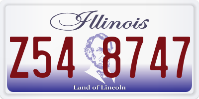 IL license plate Z548747