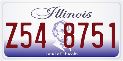 IL license plate Z548751