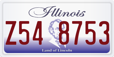 IL license plate Z548753