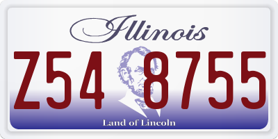 IL license plate Z548755