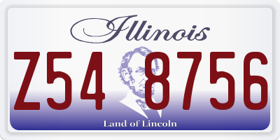 IL license plate Z548756