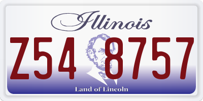 IL license plate Z548757