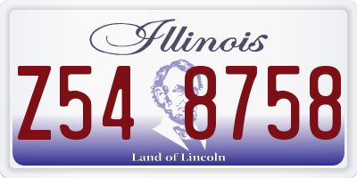 IL license plate Z548758