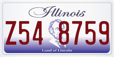 IL license plate Z548759