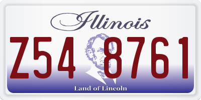 IL license plate Z548761