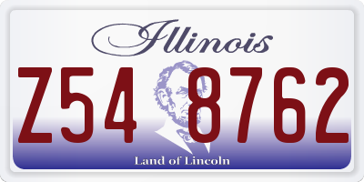 IL license plate Z548762