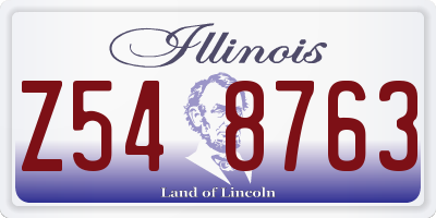 IL license plate Z548763