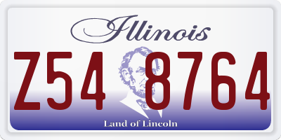 IL license plate Z548764