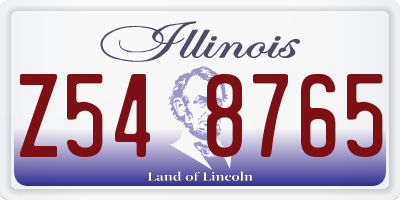 IL license plate Z548765