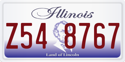 IL license plate Z548767