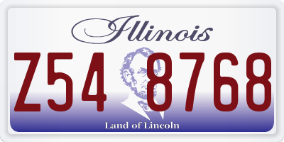 IL license plate Z548768