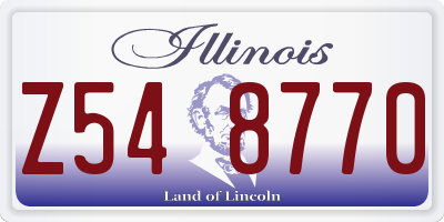 IL license plate Z548770