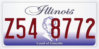 IL license plate Z548772