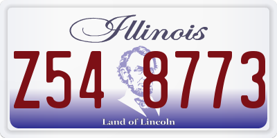 IL license plate Z548773
