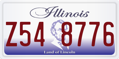 IL license plate Z548776